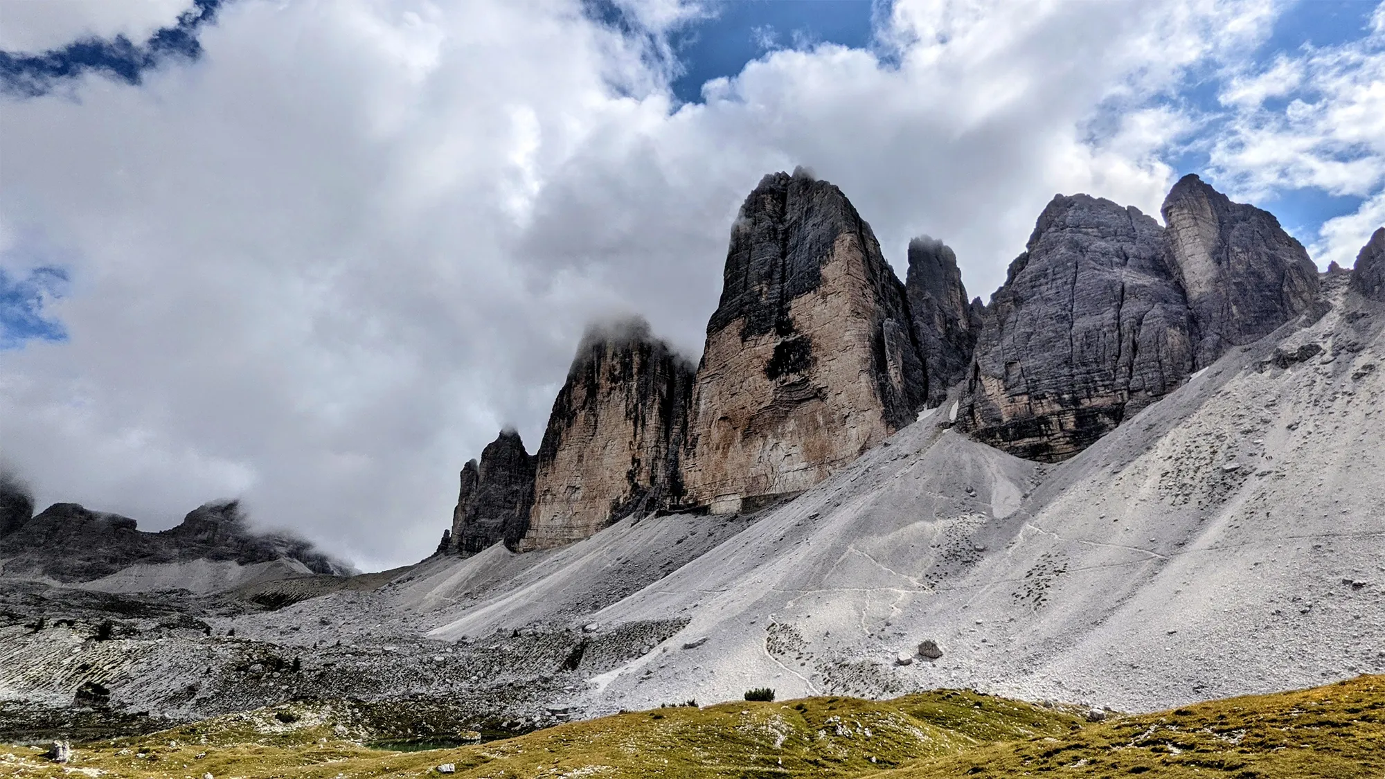 Tres Cimas de Lavaredo desde el collado oeste