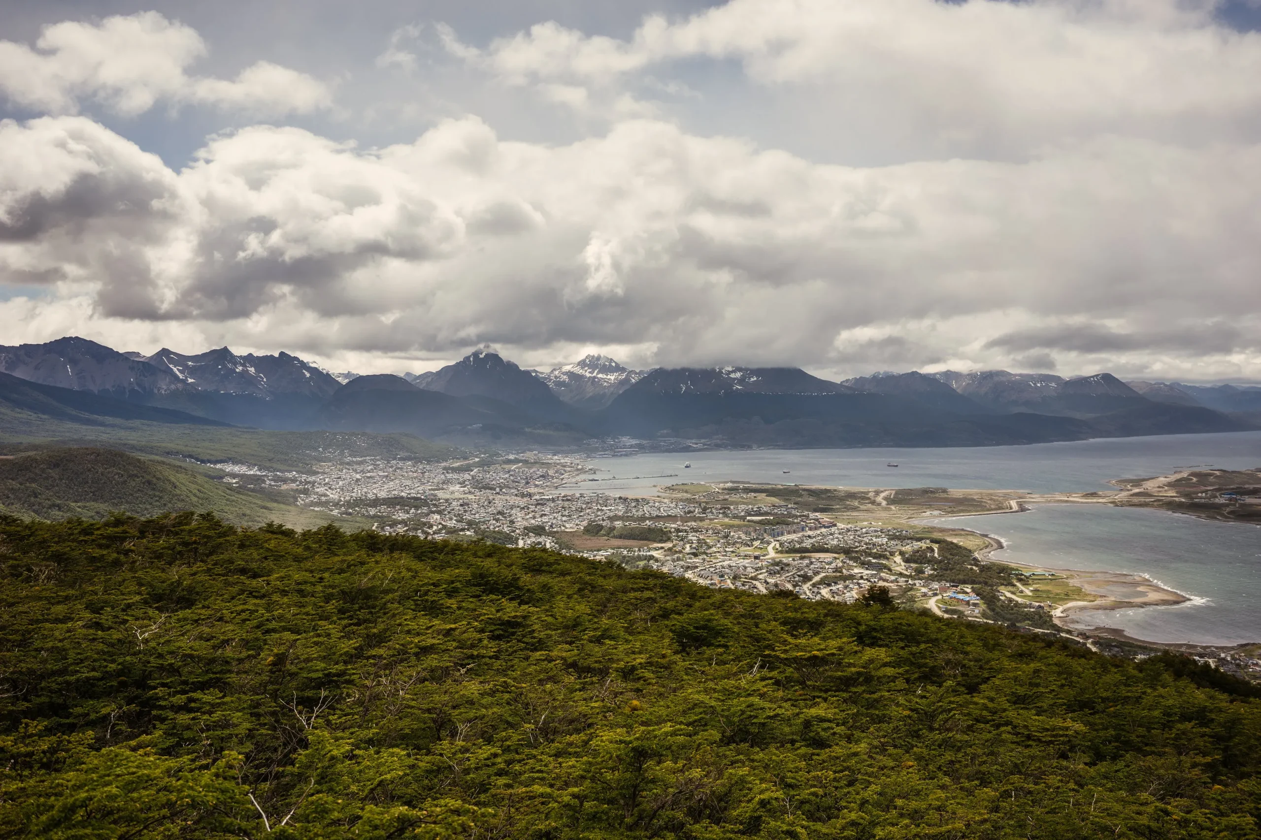 Panorámica de Ushuaia y sus alrededores. 
